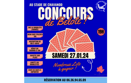 Concours de belote 2024 !