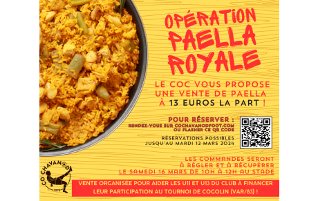 Opération PAELLA ROYALE pour financer Cogolin !