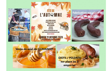 FETE D'AUTOMNE - Samedi 19 Octobre 2024