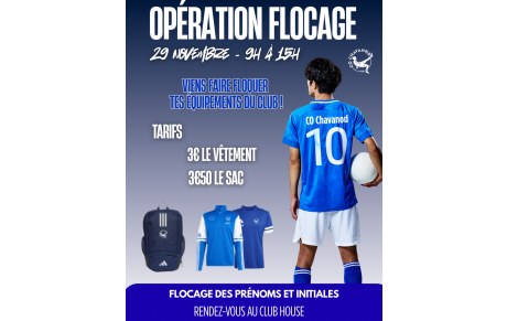 Opération flocage - 29 novembre