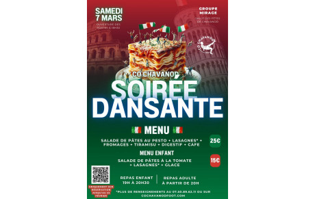 Soirée dansante - 7 mars 2026