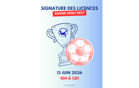 Signature des licences 2026/2027